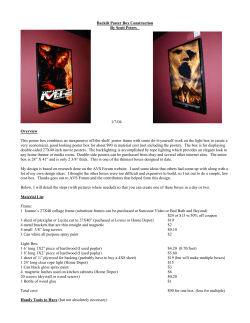 Backlit Poster Box Construction