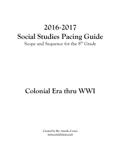 American Studies Pacing Guide