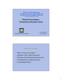 Ocean Governance: Towards an Oceanic Circle