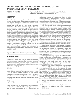 understanding the origin and meaning of the - SERC