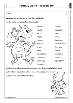 Fantasy world &ndash; vocabulary - E