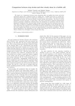 Comparison between step strains and slow steady shear in a bubble