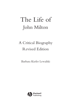 The Life of John Milton