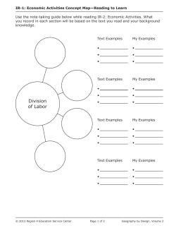 Division of Labor - History EnABLES