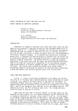 Signal Processing of Leaky Lamb Wave Data for Defect Imaging in