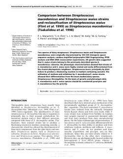 Comparison between Streptococcus macedonicus and