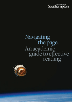 An academic reading guide to effective the page. Navigating