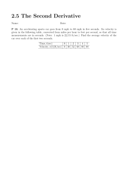2.5 The Second Derivative