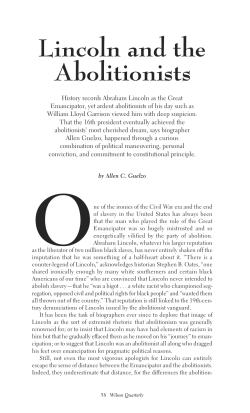 Lincoln and the Abolitionists