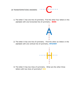 28 TRANSFORMATIONS ANSWERS 1) The letter C has one line of