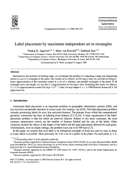 Label placement by maximum independent set in rectangles
