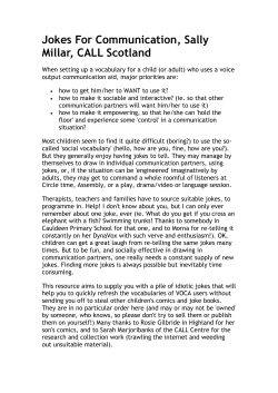 Jokes For Communication, Sally Millar, CALL Scotland