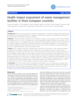 Health impact assessment of waste management facilities in three