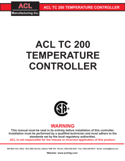 acl tc 200 temperature controller