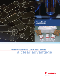 Brochure: Gold Seal Glass - Thermo Fisher Scientific