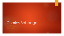 Charles Babbage - Clemson University
