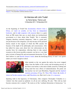 An Interview with John Trudell