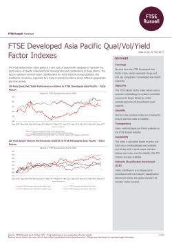 FTSE Developed Asia Pacific Qual/Vol/Yield Factor