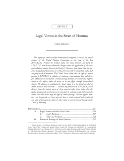 Legal Vortex in the Strait of Hormuz