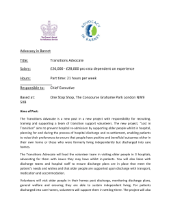Advocacy in Barnet Title: Transitions Advocate Salary: &pound;26,000