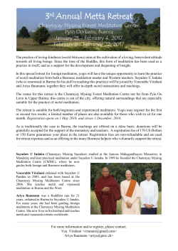 3rd Annual Metta Retreat