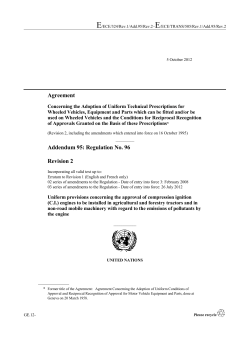 Agreement Addendum 95: Regulation No. 96 Revision 2