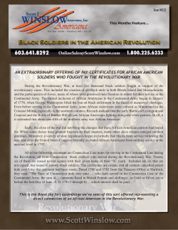 Black Soldiers in the American Revolution