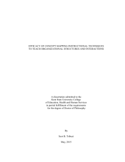 EFFICACY OF CONCEPT MAPPING INSTRUCTIONAL