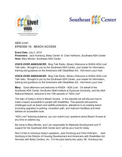 ADA Live! Episode 10: Beach Access