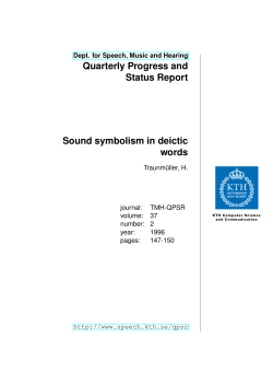Sound symbolism in deictic words