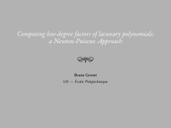 Computing low-degree factors of lacunary polynomials: a