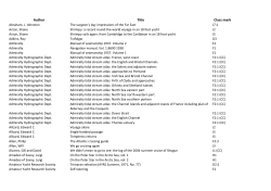 Author Title Class mark - Royal Harwich Yacht Club