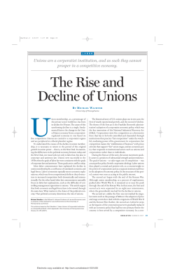 The Rise and Decline of Unions