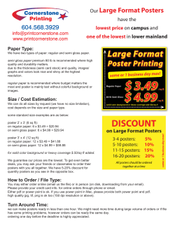 Large Format Posters - Cornerstone Printing