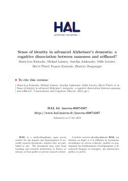 Sense of identity in advanced Alzheimer`s dementia: a