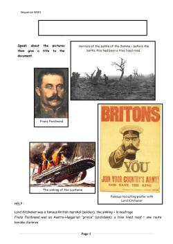 S&eacute;quence WW1 - Anglais LP Rouen