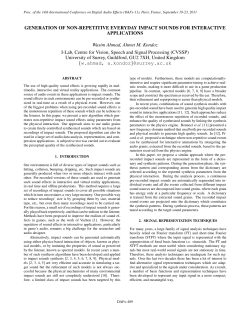 GENERATION OF NON-REPETITIVE EVERYDAY IMPACT