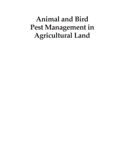 Animal and Bird Pest Management in Agricultural Land