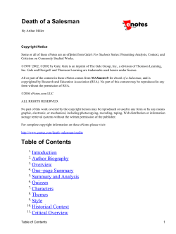 Death of a Salesman Table of Contents