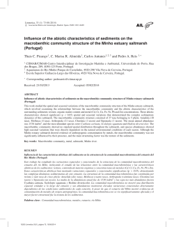 Influence of the abiotic characteristics of sediments on