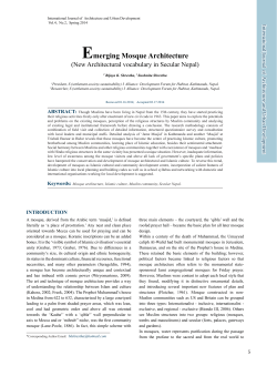 - International Journal of Architecture and Urban