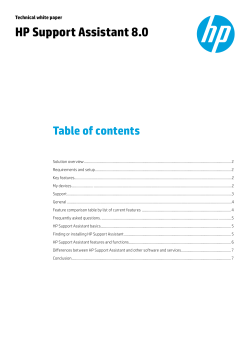 HP Support Assistant 8.0