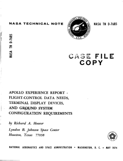 apollo experience report - flight-control data needs, terminal