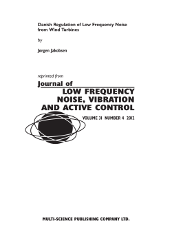 Danish Regulation of Low Frequency Noise from Wind Turbines