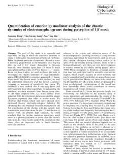 Quantification of emotion by nonlinear analysis of the chaotic
