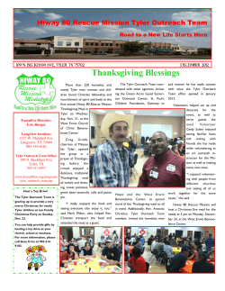 Thanksgiving Blessings - Hiway 80 Rescue Mission