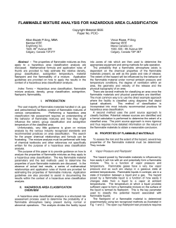 flammable mixture analysis for hazardous area
