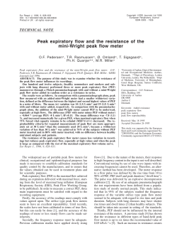 Peak expiratory flow and the resistance of the mini