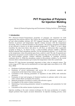 PVT Properties of Polymers for Injection Molding