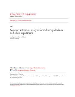 Neutron activation analysis for iridium, palladium and silver in platinum